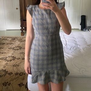 Plaid dress with flare